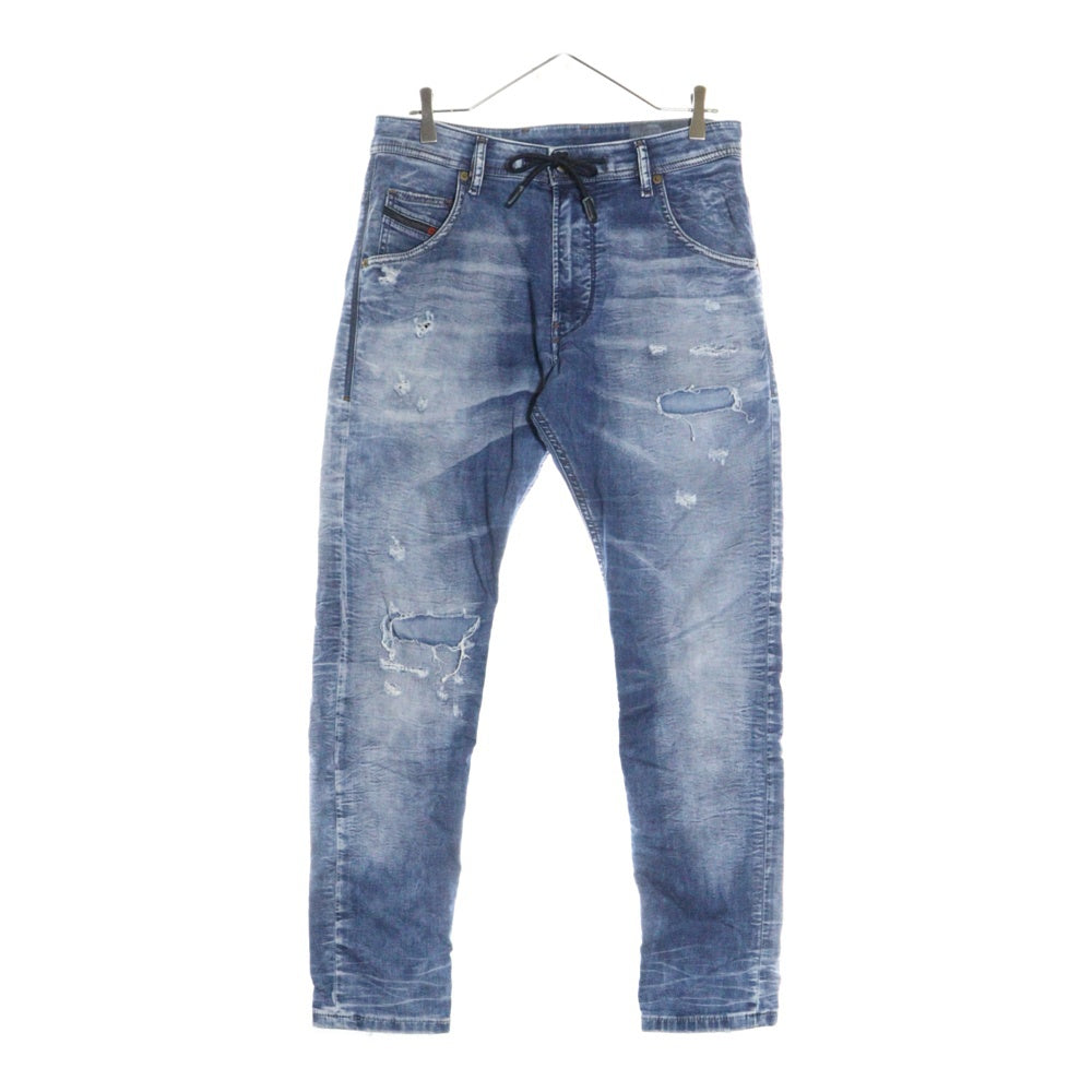 DIESEL(ディーゼル) DAMAGE DENIM PANTS ダメージ加工 ドローストリング ブレイブマン デニムパンツ ジーンズ インディゴ