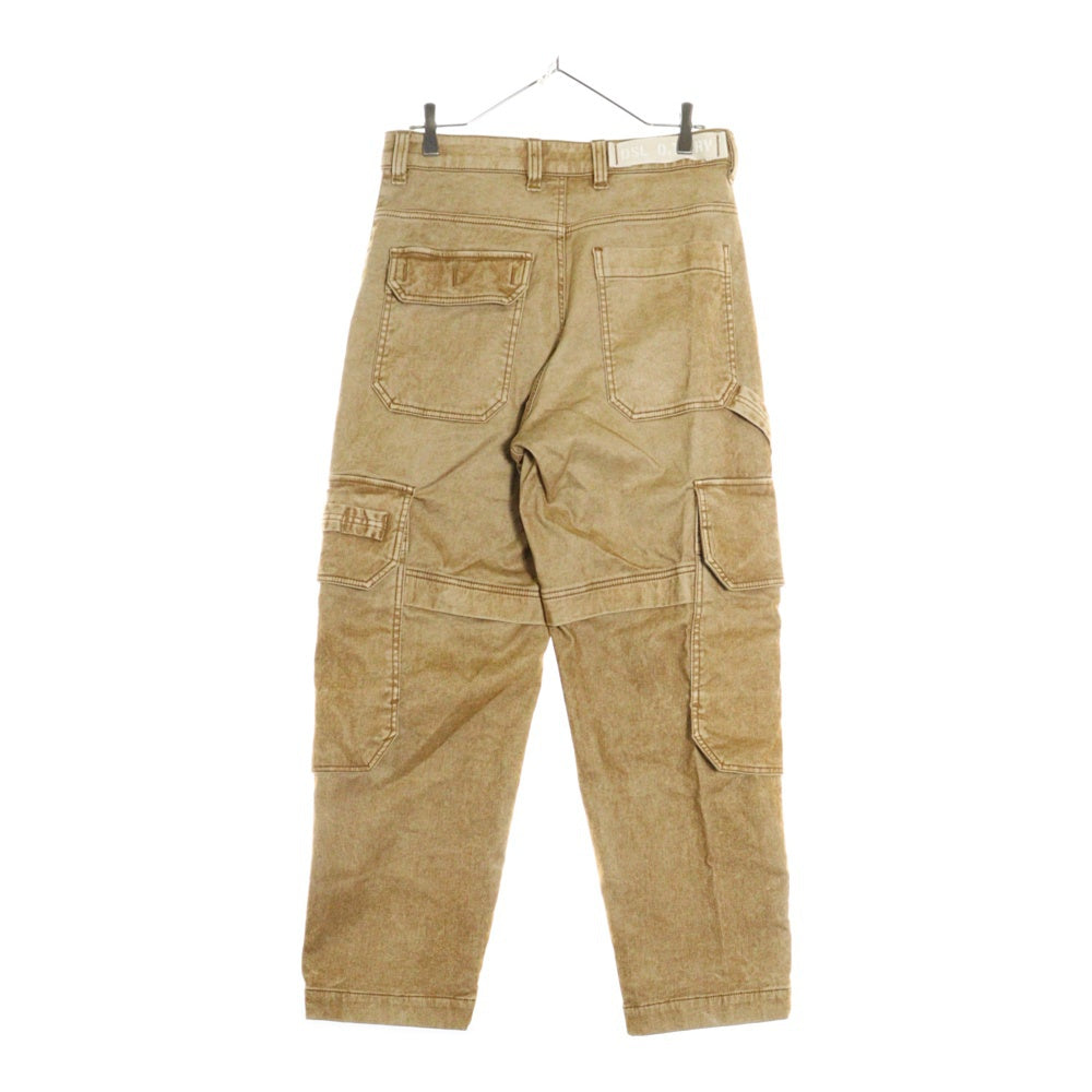 DIESEL(ディーゼル) 22SS D-MULTY-SP-NE JOGG JEANS ブレイブマン フロック加工 マルチポケット ジョグジーンズ ブラウン A03109OAFAT