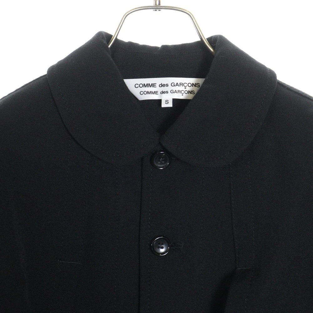 COMME des GARCONS COMME des GARCONS(コムデギャルソンコムデギャルソン) 09AW AD2009 ラウンドカラー ウール ポンチョ ブラック レディース RD-J039