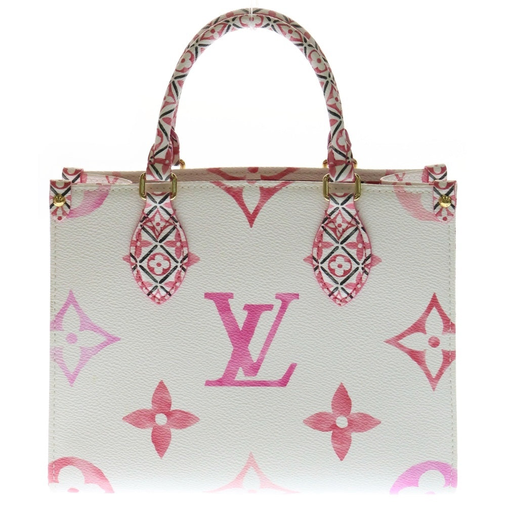 LOUIS VUITTON(ルイヴィトン) モノグラム オンザゴー PM LV バイザプール ピンク/ホワイト レディース RFID M22976