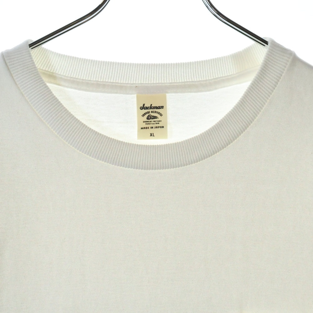 Jackman(ジャックマン) DOTSUME POCKET ドツメ ポケット ヘビーウェイト 半袖 Tシャツ クルーネック ショートスリーブ カットソー ホワイト JM5445