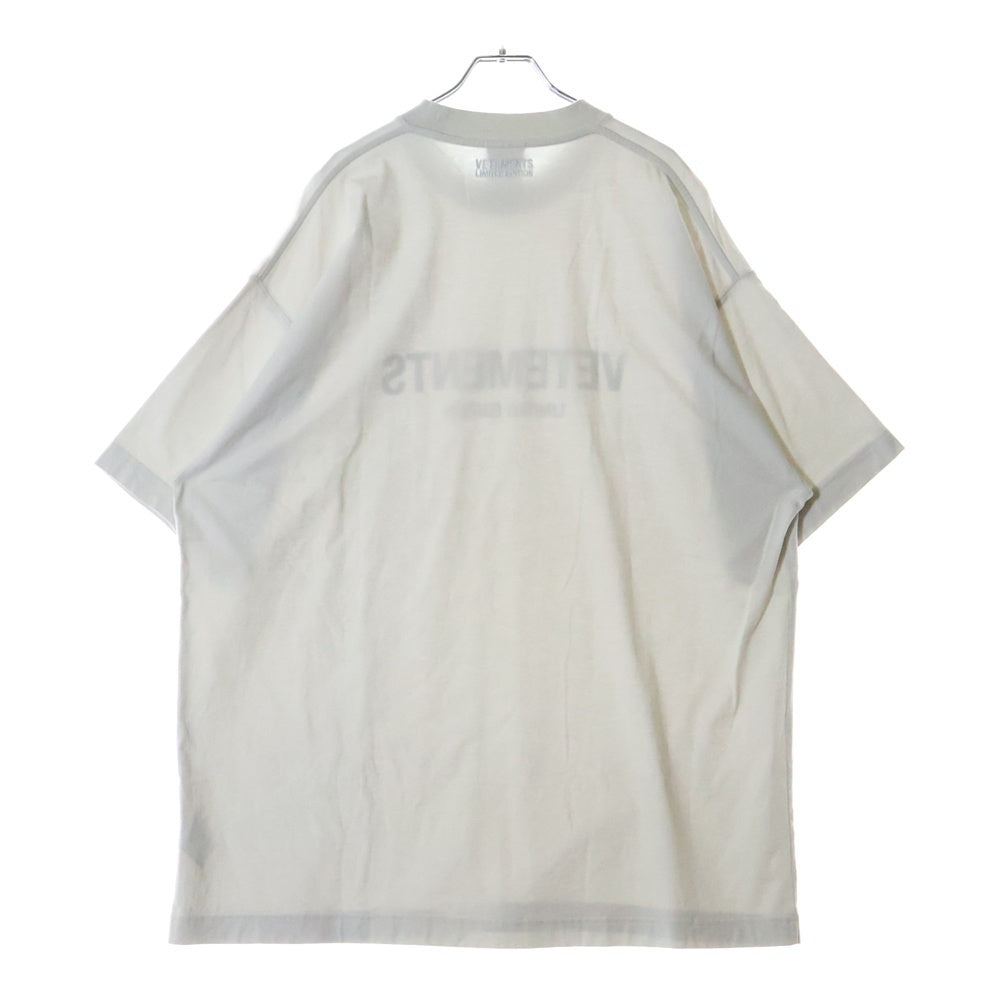 VETEMENTS(ヴェトモン) 23SS ロゴプリント クルーネック ショートスリーブ カットソー 半袖 Tシャツ グレー UE63TR700X