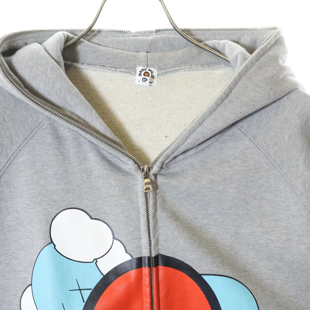 A BATHING APE(アベイシングエイプ) × KAWS BENDY OCTOPUS FULL ZIP HOODIE カウズ ベンディオクトパス フルジップアップパーカー フーディー グレー