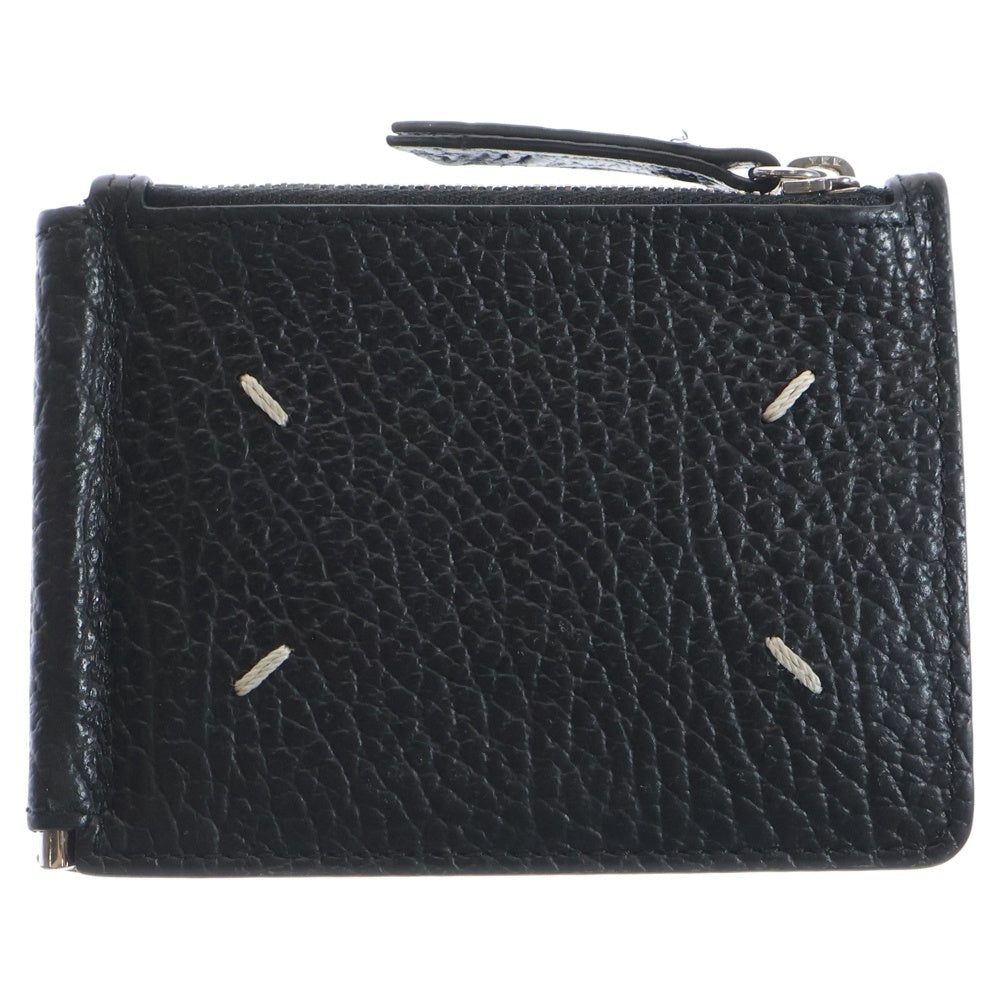 Maison Margiela 11(メゾンマルジェラ11) 4STITCH MONEY CLIP WALLET 4ステッチ マネークリップ グレインレザー ウォレット ブラック SA1UI0022P4455T8013