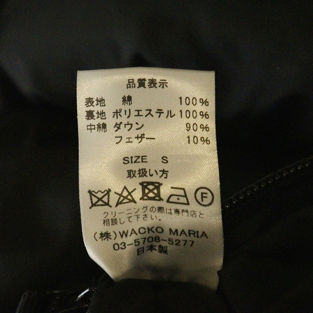 WACKO MARIA(ワコマリア) VENTILE HOODED DOWN JACKET ベンタイル コットン フーデッドダウンジャケット ブラック