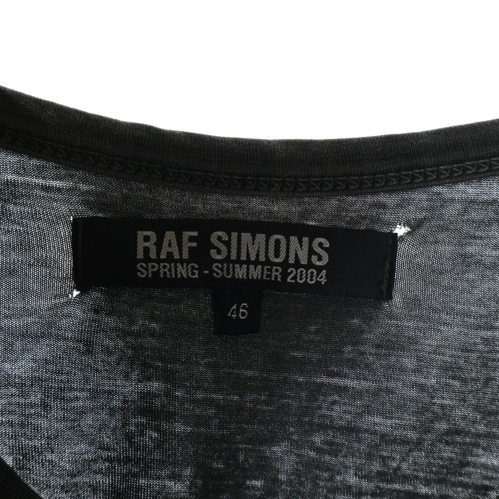 RAF SIMONS(ラフシモンズ) 04SS 宗教期 フロントプリント ショートスリーブカットソー 半袖Tシャツ グレー
