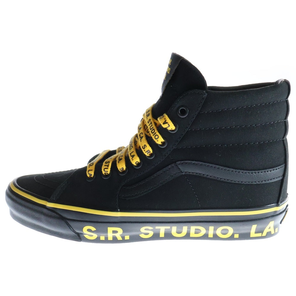 VANS(ヴァンズ) ×S.R.STUDIO.LA.CA SK-8 HI 38 エスアールスタジオエルエーシーエー スケート ハイカットスニーカー ブラック/イエロー US9.5/27.5cm VN000S54Y23