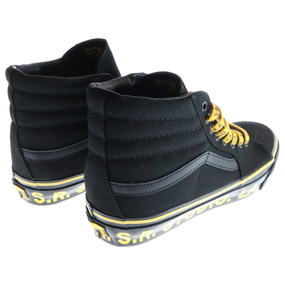 VANS(ヴァンズ) ×S.R.STUDIO.LA.CA SK-8 HI 38 エスアールスタジオエルエーシーエー スケート ハイカットスニーカー ブラック/イエロー US9.5/27.5cm VN000S54Y23