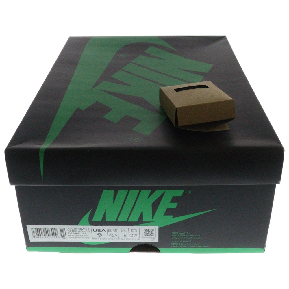 NIKE(ナイキ) AIR JORDAN 1 RETRO HIGH OG LUCKY GREEN エアジョーダン レトロ ラッキーグリーン ハイカットスニーカー グリーン/ブラック US9/27cm DZ5485-031