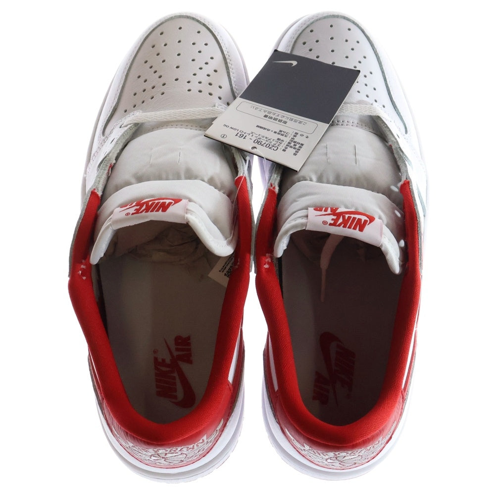 NIKE(ナイキ) AIR JORDAN 1 RETRO LOW エアジョーダン レトロ ローカットスニーカー ホワイト/レッド US9/27cm CZ0790-161