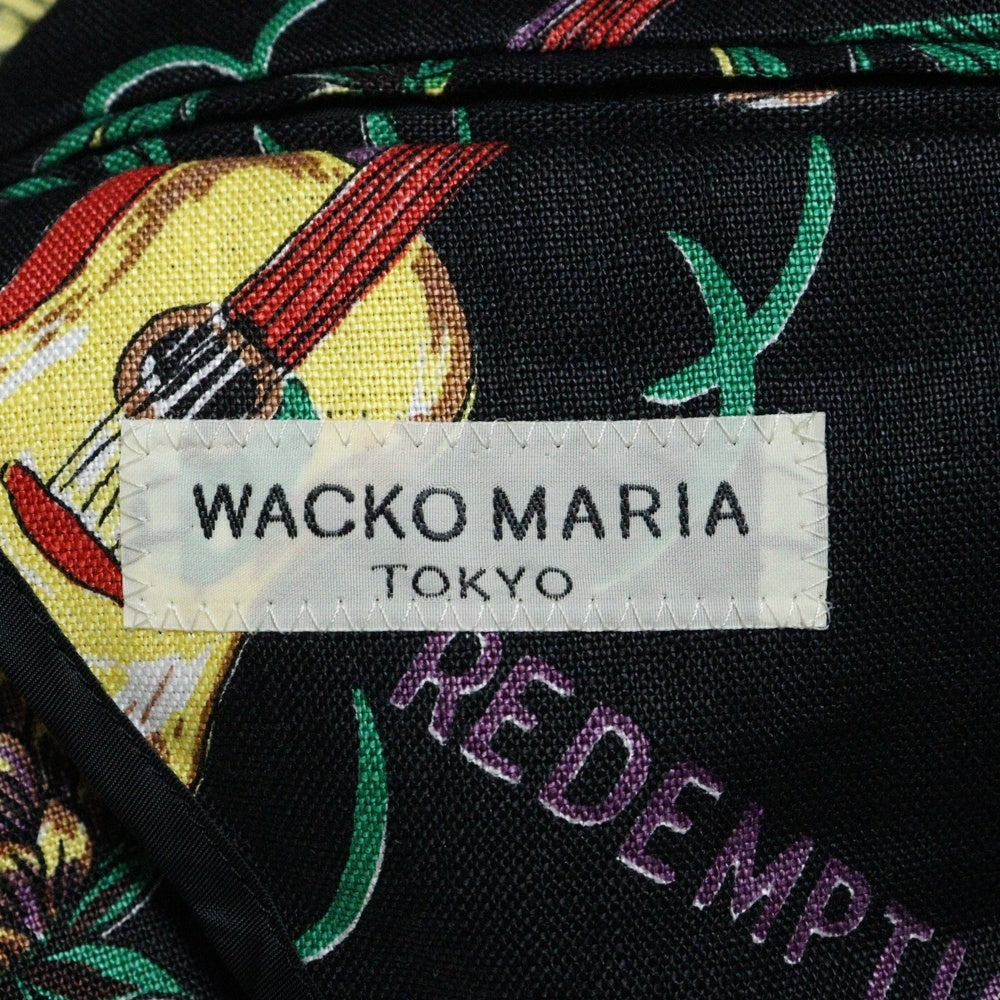 WACKO MARIA(ワコマリア) 09SS ジャマイカ総柄 リネンテーラードジャケット ブラック 09SS-TAI-18