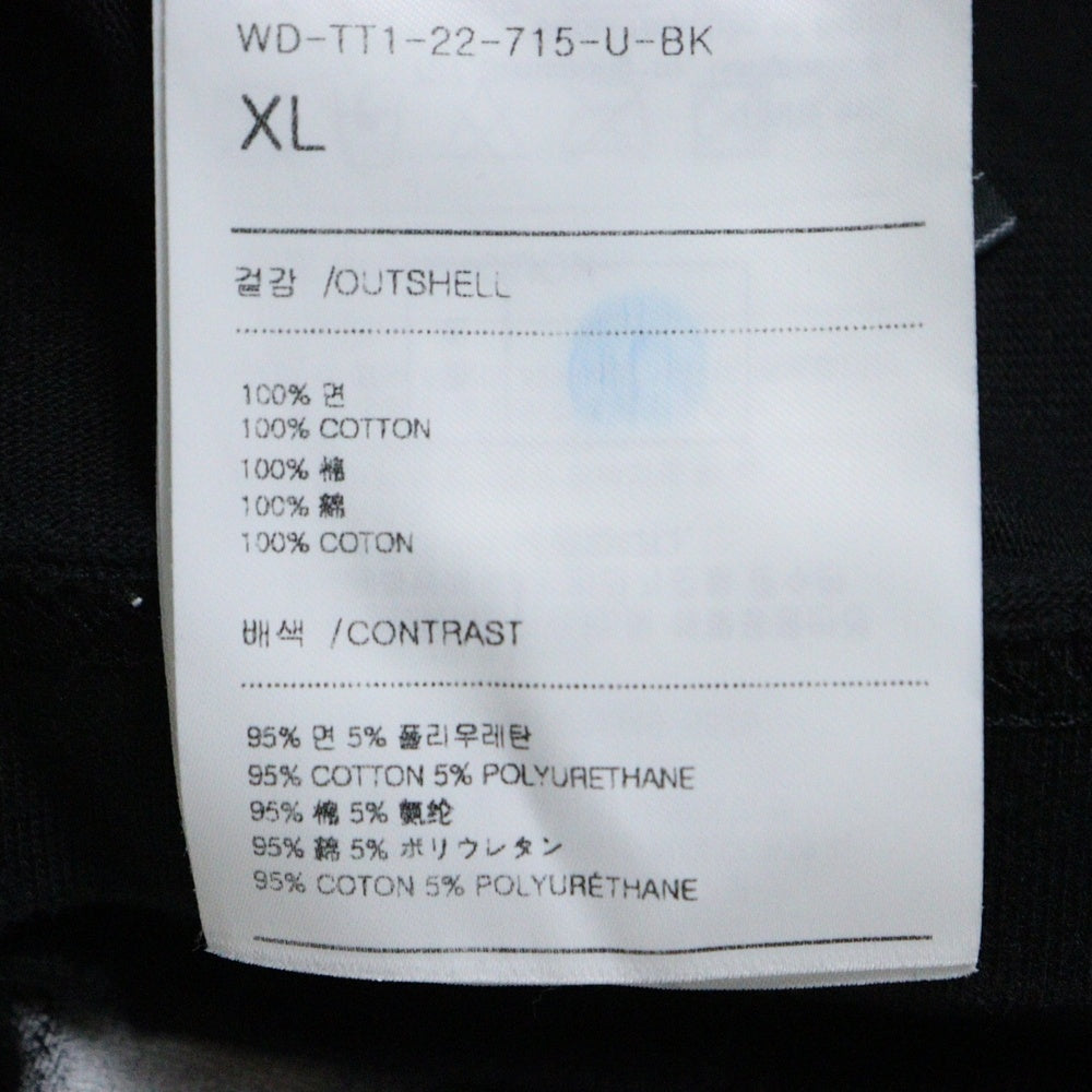 we11done(ウェルダン) グラフィックプリント ダメージ加工 半袖Tシャツ カットソー ブラック WD-TT1-22-715-U-BK