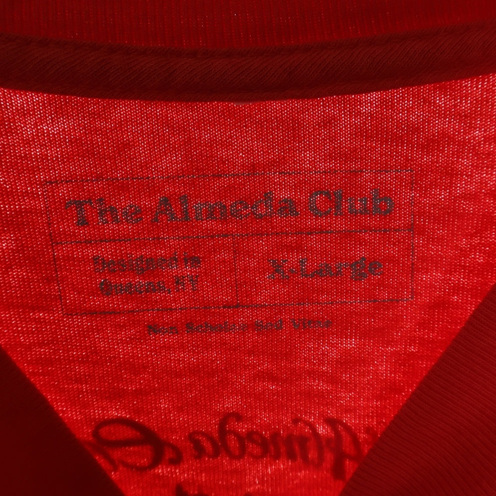 The Almeda Club(アルメダクラブ) Apartment フロントプリント クルーネック 半袖Tシャツ カットソー レッド