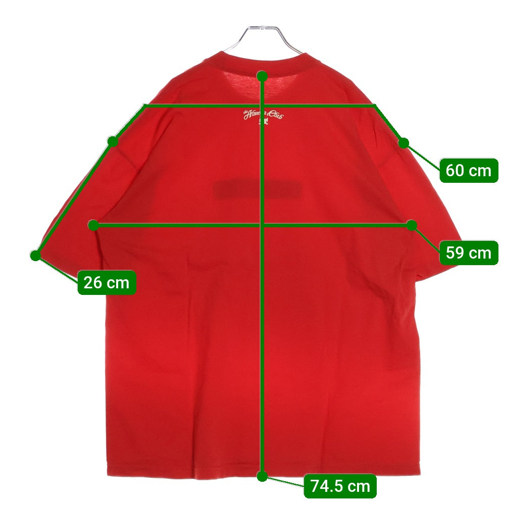 The Almeda Club(アルメダクラブ) Apartment フロントプリント クルーネック 半袖Tシャツ カットソー レッド