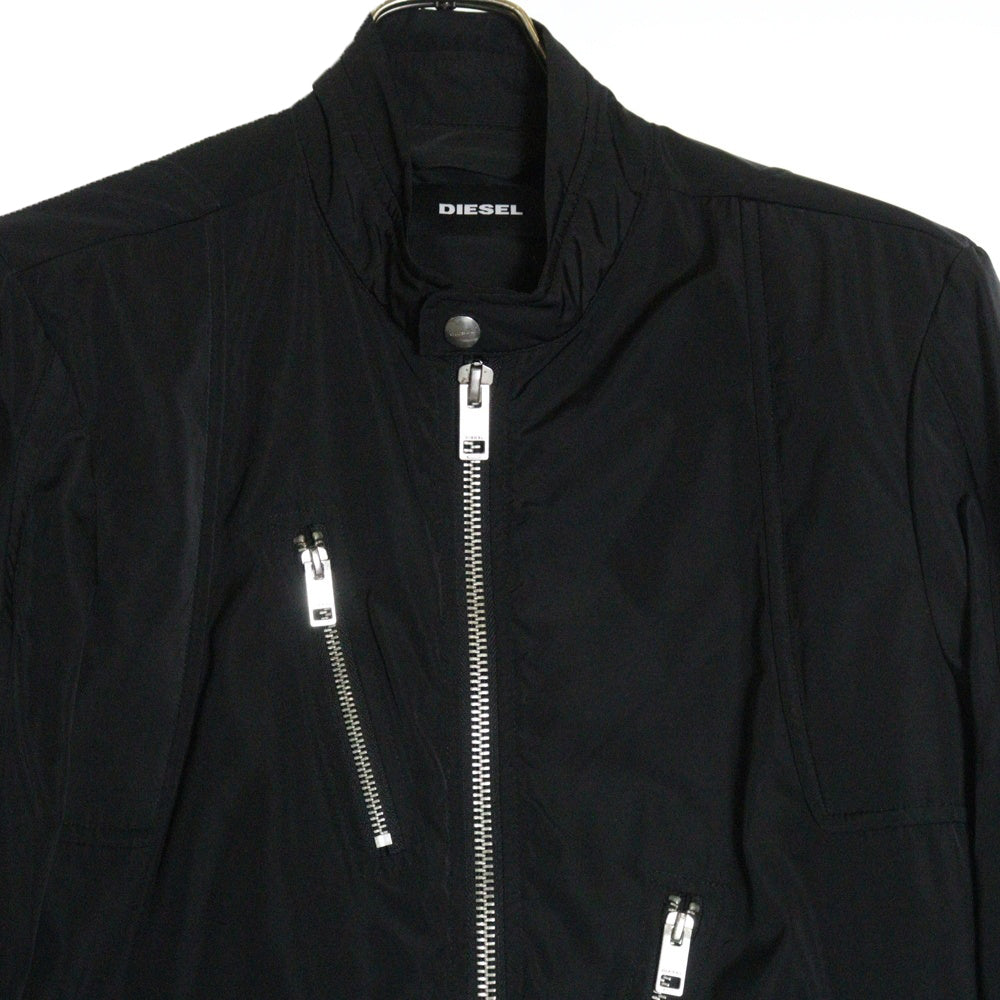 DIESEL(ディーゼル) J-MEXIC スリーブプリント シングルライダースジャケット ブラック 00SH1U