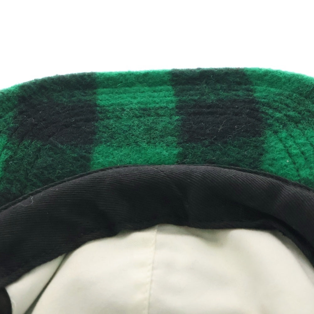 SUPREME(シュプリーム) 16AW Buffalo Plaid Wool Classic Logo Cap ヴァッファロー プラッド ウール クラシックロゴ キャップ ブラック/グリーン