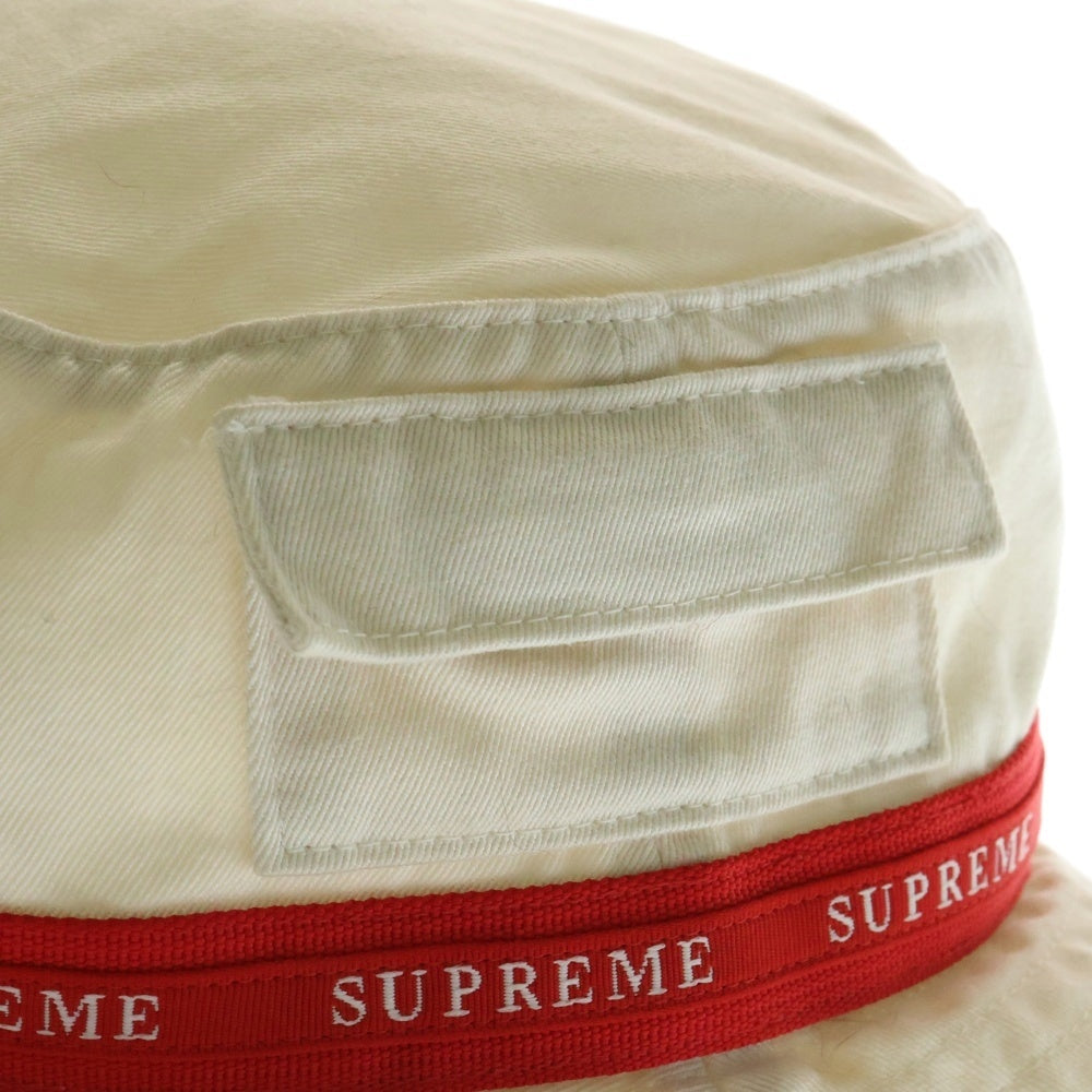 SUPREME(シュプリーム) 19AW Jacquard Logo Taping Crusher Hat ジャカードロゴ テーピング クラッシャー ハット 帽子 ホワイト