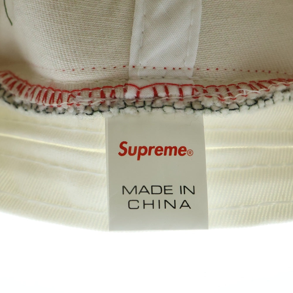 SUPREME(シュプリーム) 19AW Jacquard Logo Taping Crusher Hat ジャカードロゴ テーピング クラッシャー ハット 帽子 ホワイト