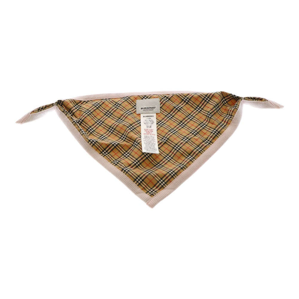 BURBERRY(バーバリー) ノバチェック ロングスリーブ ロンパース スタイ キャップ 3点セット ピンク キッズ 8048410