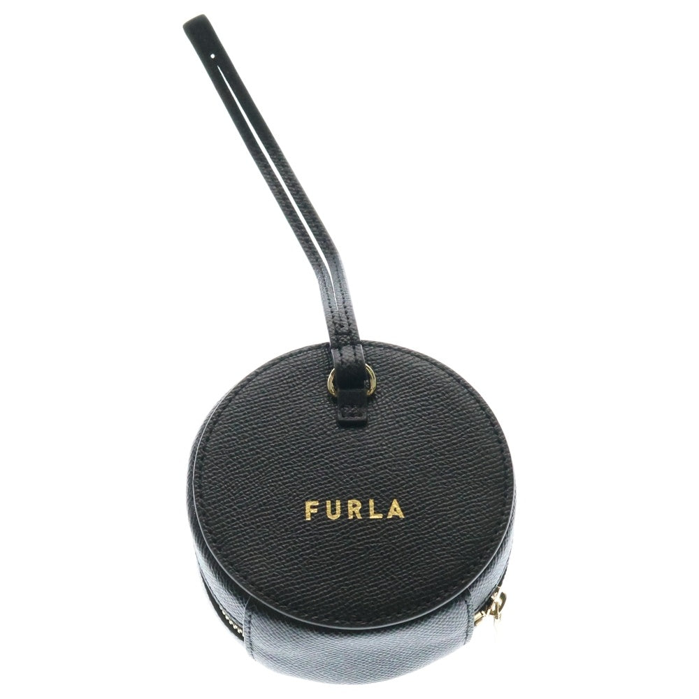 FURLA(フルラ) ナイロン レインボーロゴ ショッパー エコバッグ レザー ポーチ ブラック WB00695 BX0959