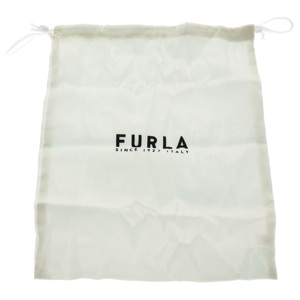 FURLA(フルラ) ナイロン レインボーロゴ ショッパー エコバッグ レザー ポーチ ブラック WB00695 BX0959