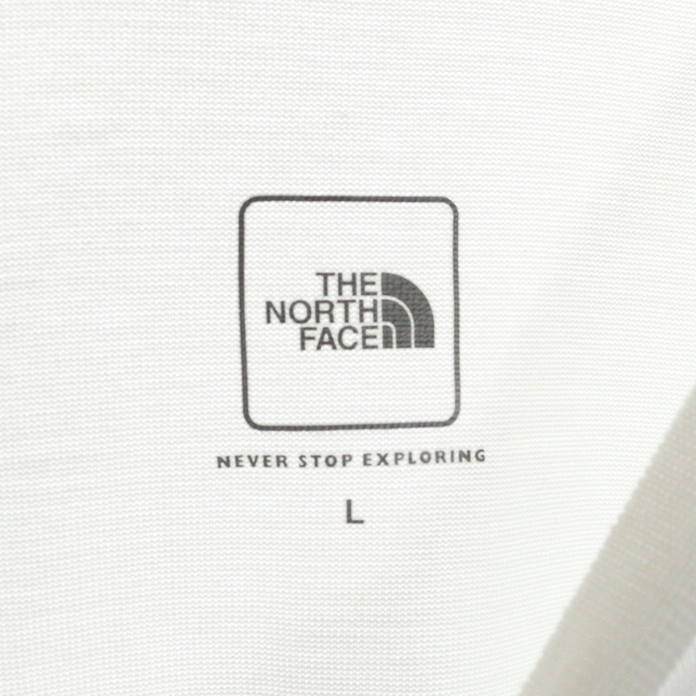 THE NORTH FACE(ザノースフェイス) SQUARE LOGO L/S TEE 胸スクエアロゴプリントTシャツ 長袖クルーネックカットソー ホワイト NT81816Z