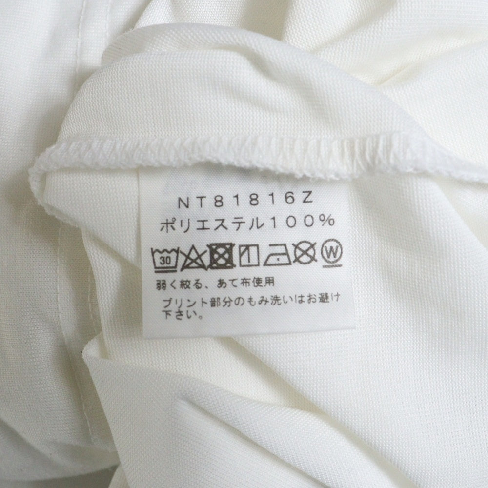 THE NORTH FACE(ザノースフェイス) SQUARE LOGO L/S TEE 胸スクエアロゴプリントTシャツ 長袖クルーネックカットソー ホワイト NT81816Z