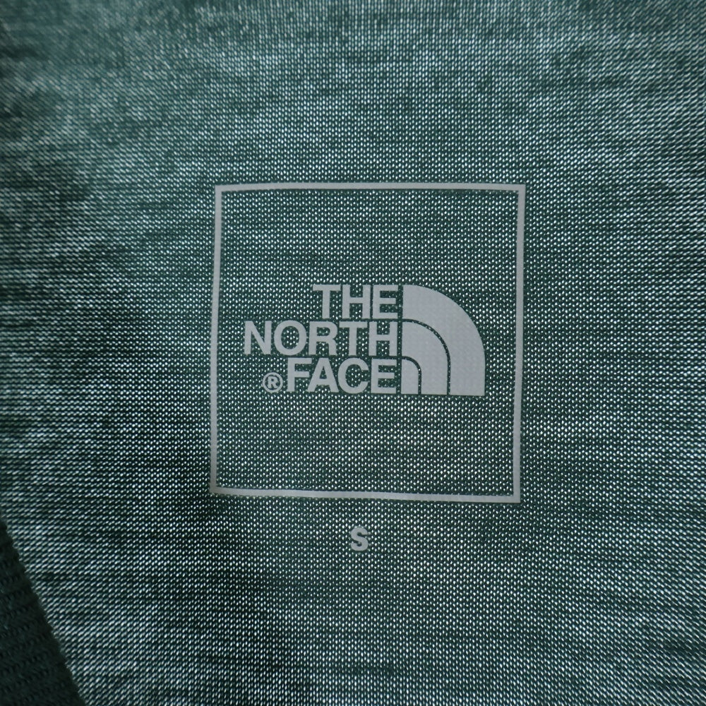 THE NORTH FACE(ザノースフェイス) L/S BI-COLORED NUPTSE TEE バイカラー ヌプシ ロゴプリントTシャツ 長袖クルーネックカットソー グリーン/ホワイト NT82384