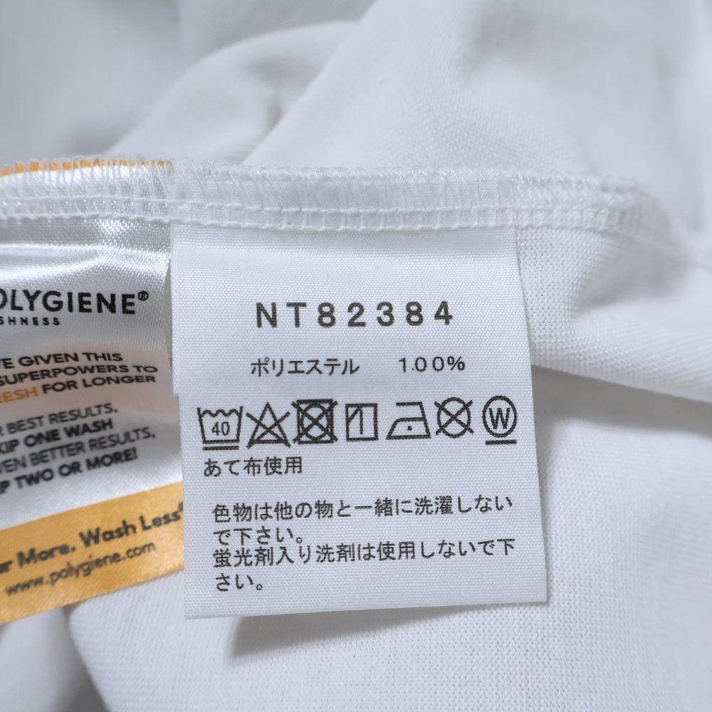 THE NORTH FACE(ザノースフェイス) L/S BI-COLORED NUPTSE TEE バイカラー ヌプシ ロゴプリントTシャツ 長袖クルーネックカットソー グリーン/ホワイト NT82384