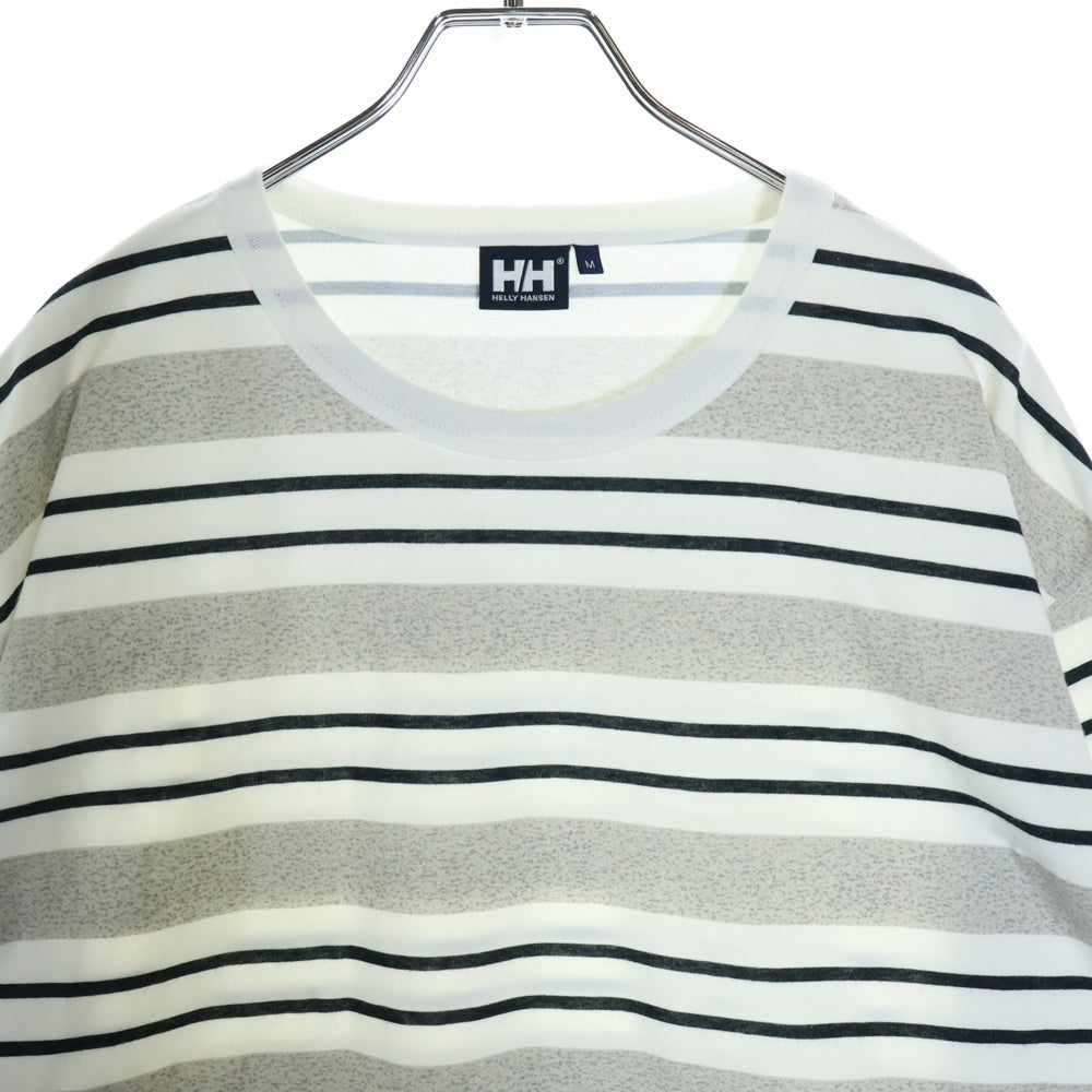 HELLY HANSEN(ヘリーハンセン) L/S MULTI BORDER TEE マルチボーダーTシャツ 長袖クルーネックカットソー グレー/ホワイト HE32283