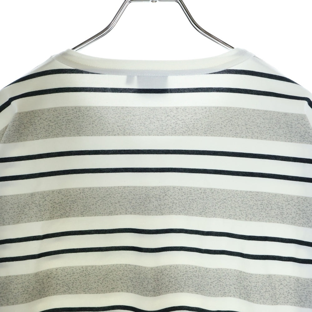 HELLY HANSEN(ヘリーハンセン) L/S MULTI BORDER TEE マルチボーダーTシャツ 長袖クルーネックカットソー グレー/ホワイト HE32283