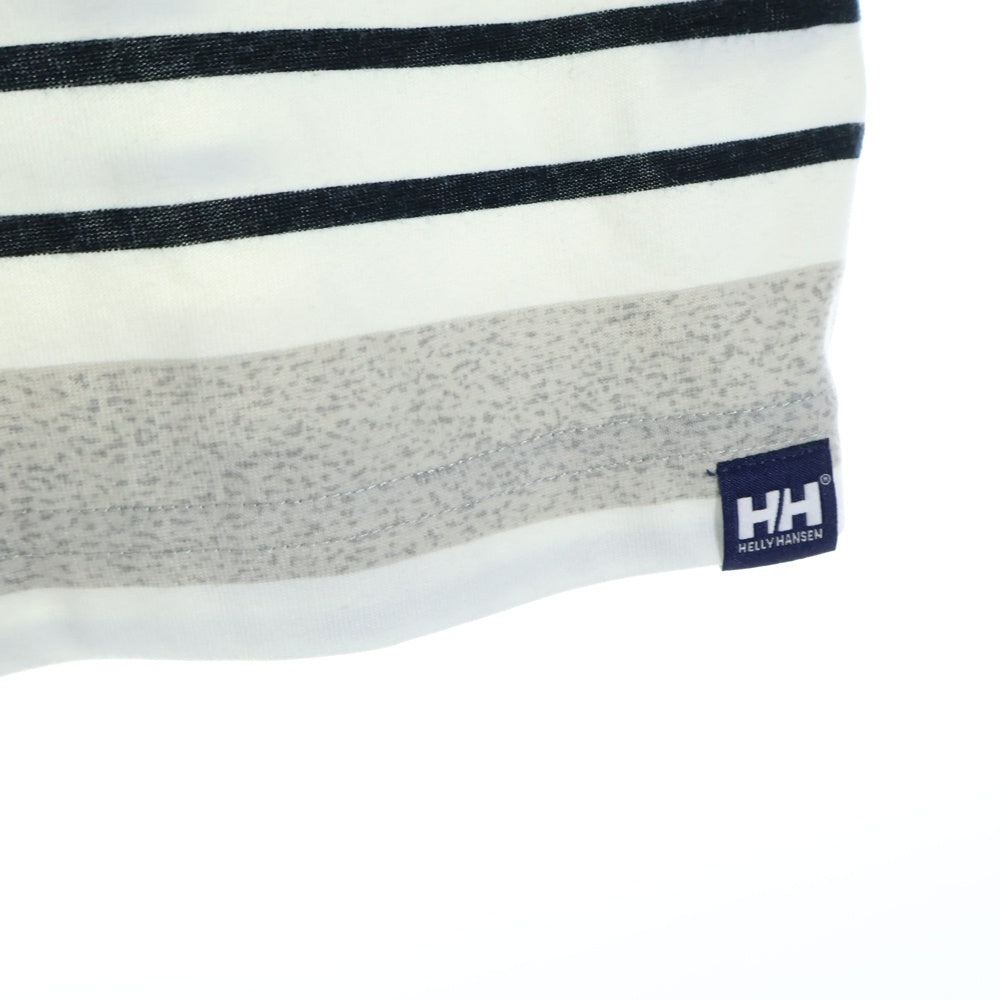 HELLY HANSEN(ヘリーハンセン) L/S MULTI BORDER TEE マルチボーダーTシャツ 長袖クルーネックカットソー グレー/ホワイト HE32283