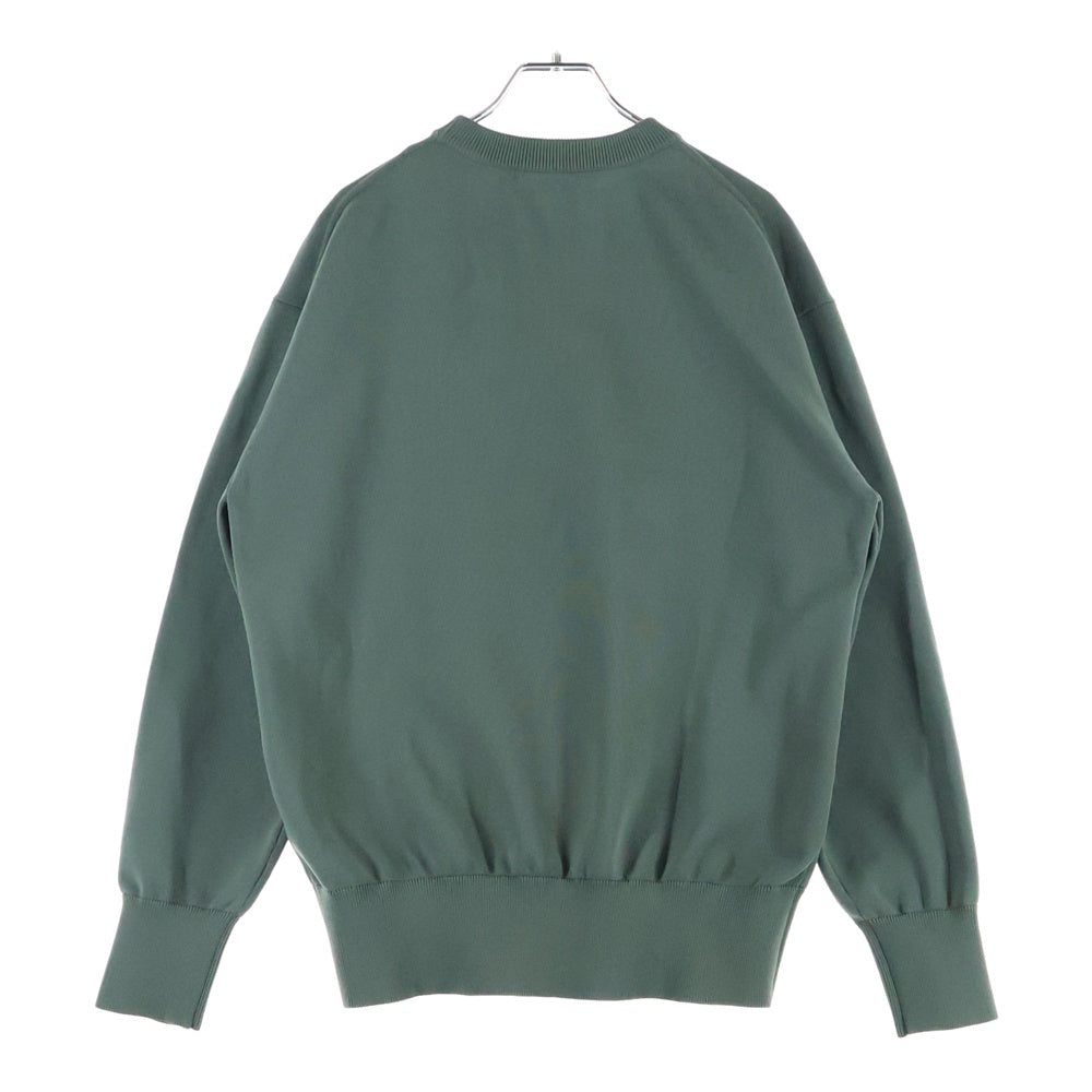 NO BRAND(ノーブランド) WHIFF/ KNITTING LONG SLEEVE CREW ウィフ ニッティングロングスリーブ クルーネックカットソー グリーン KSU24316