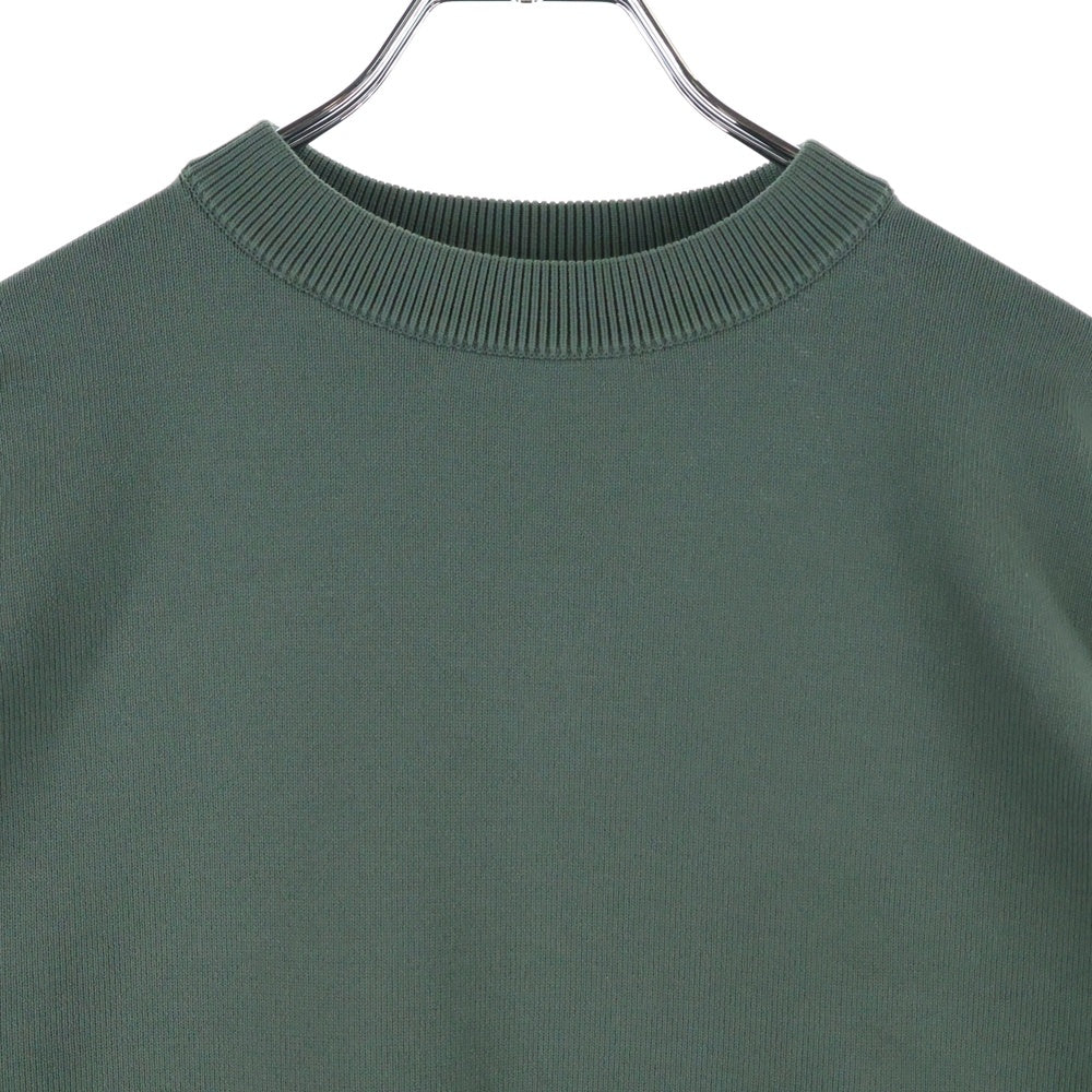NO BRAND(ノーブランド) WHIFF/ KNITTING LONG SLEEVE CREW ウィフ ニッティングロングスリーブ クルーネックカットソー グリーン KSU24316
