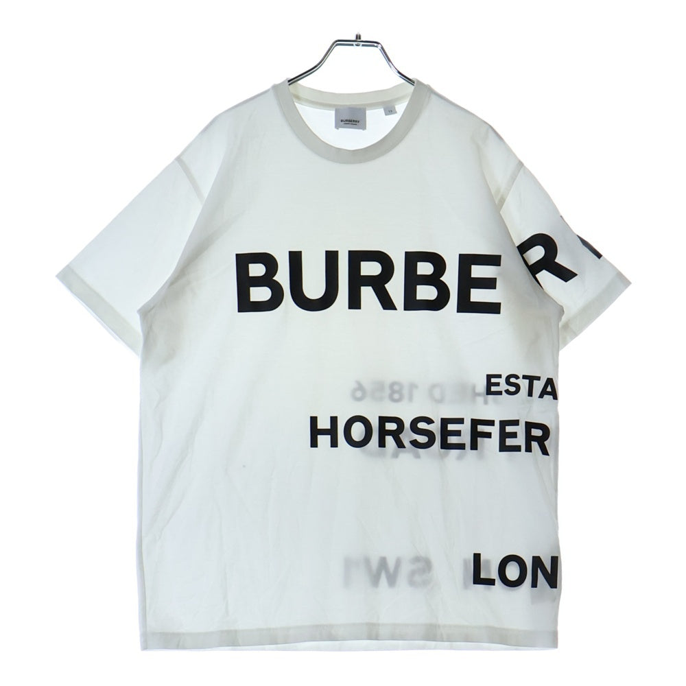 BURBERRY(バーバリー) HORSE FERRY PRINT ホース フェリー プリント クルーネック半袖Tシャツ カットソー ホワイト 8040691