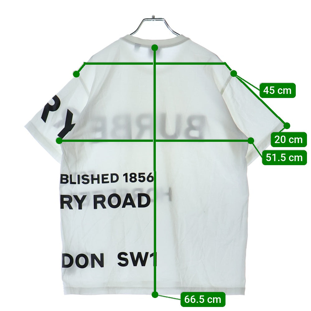 BURBERRY(バーバリー) HORSE FERRY PRINT ホース フェリー プリント クルーネック半袖Tシャツ カットソー ホワイト 8040691