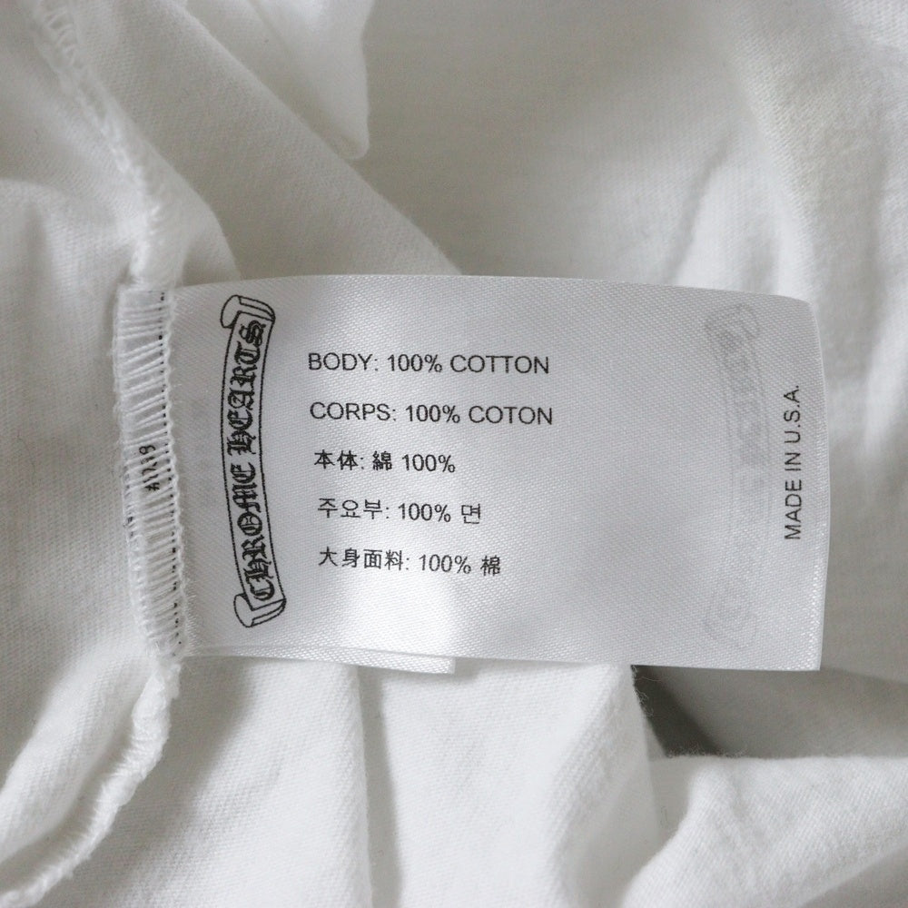 CHROME HEARTS(クロムハーツ) HORSESHOE TEE ホースシュー クルーネック長袖ポケットTシャツ カットソー ホワイト