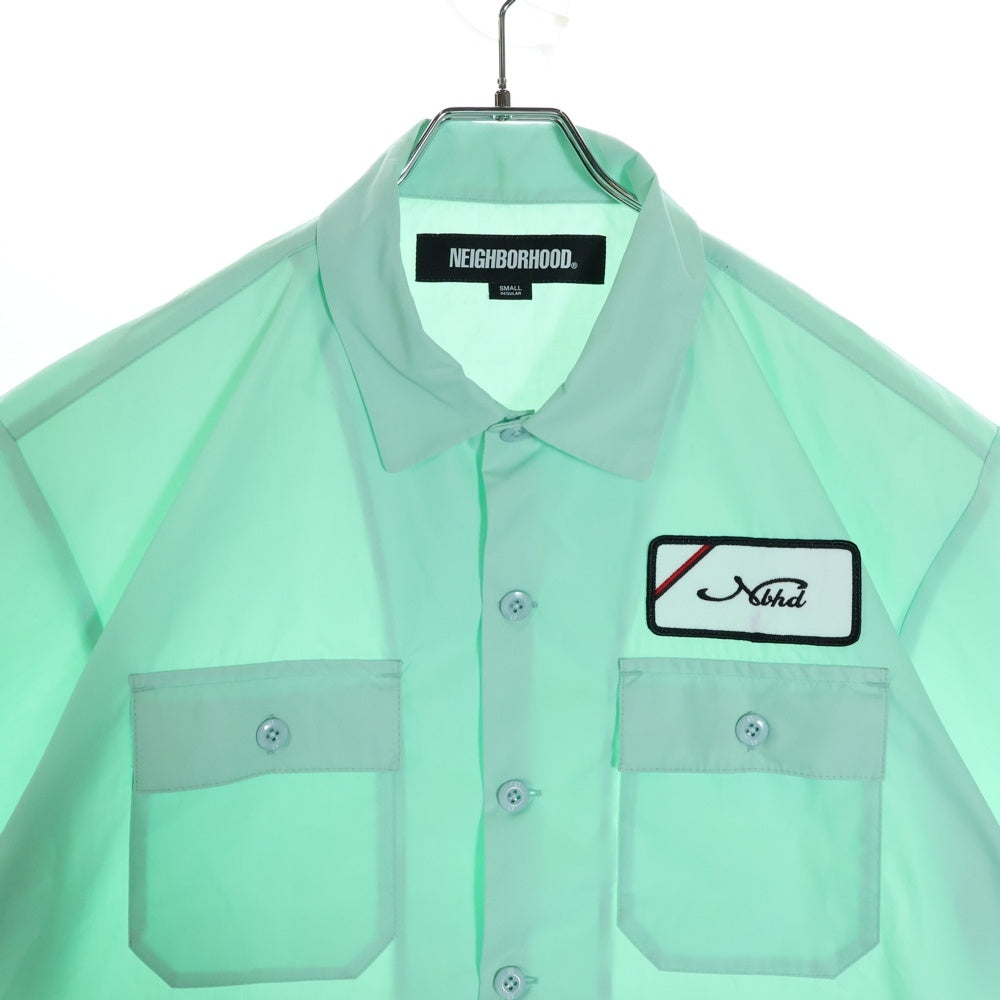 NEIGHBORHOOD(ネイバーフッド) 25SS CLASSIC WORK SHIRT SS-1 クラシックワーク 半袖シャツ ライトグリーン 251TSNH-SHM02