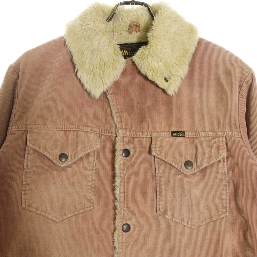 Wrangler(ラングラー) ×N.HOOLYWOOD WRANGE COAT エヌハリウッド ランチコート ファー 細畝コーデュロイ ジャケット ピンク/ベージュ