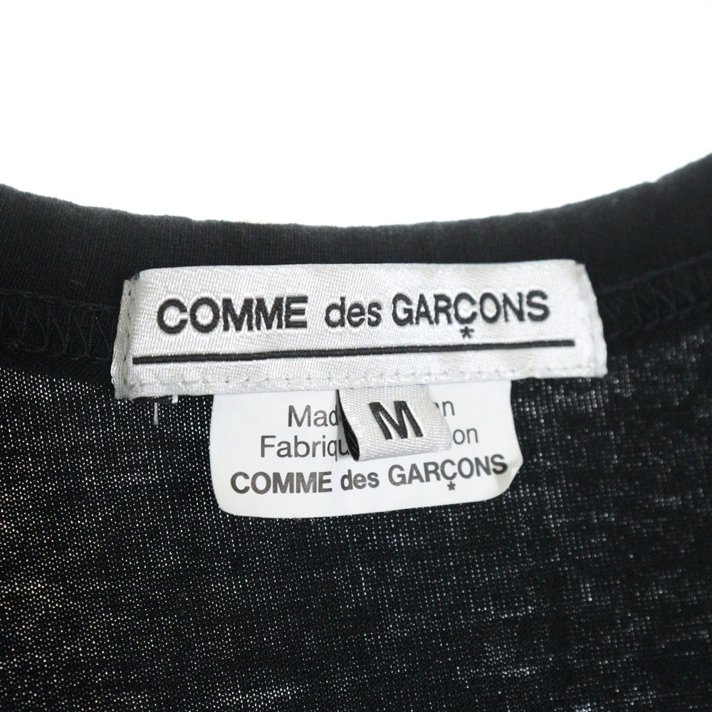 COMME des GARCONS(コムデギャルソン) 25SS AD2024 MY ENERGY COMES FROM FREEDOM フロントロゴプリント 半袖Tシャツ カットソー ブラック OZT314
