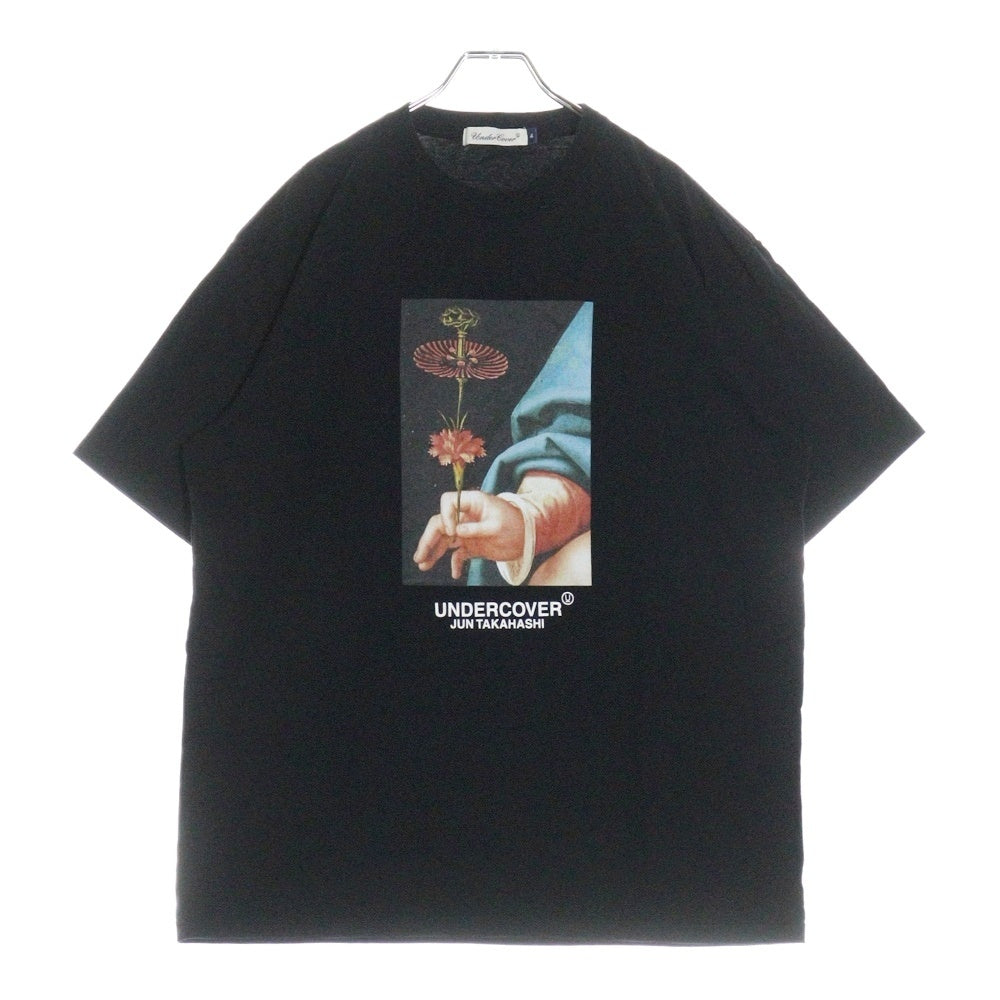 UNDERCOVER(アンダーカバー) 24AW TEE FLOWER フロント フラワープリント 半袖Tシャツ ブラック UC2D3803