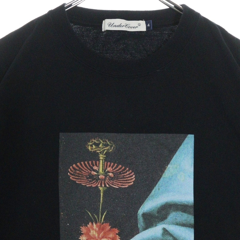 UNDERCOVER(アンダーカバー) 24AW TEE FLOWER フロント フラワープリント 半袖Tシャツ ブラック UC2D3803