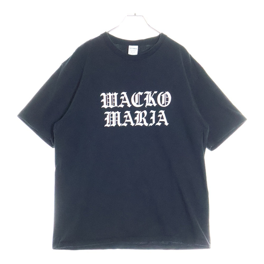 WACKO MARIA(ワコマリア) CREW NECK T-SHIRT フロントロゴプリント クルーネック 半袖Tシャツ カットソー ブラック