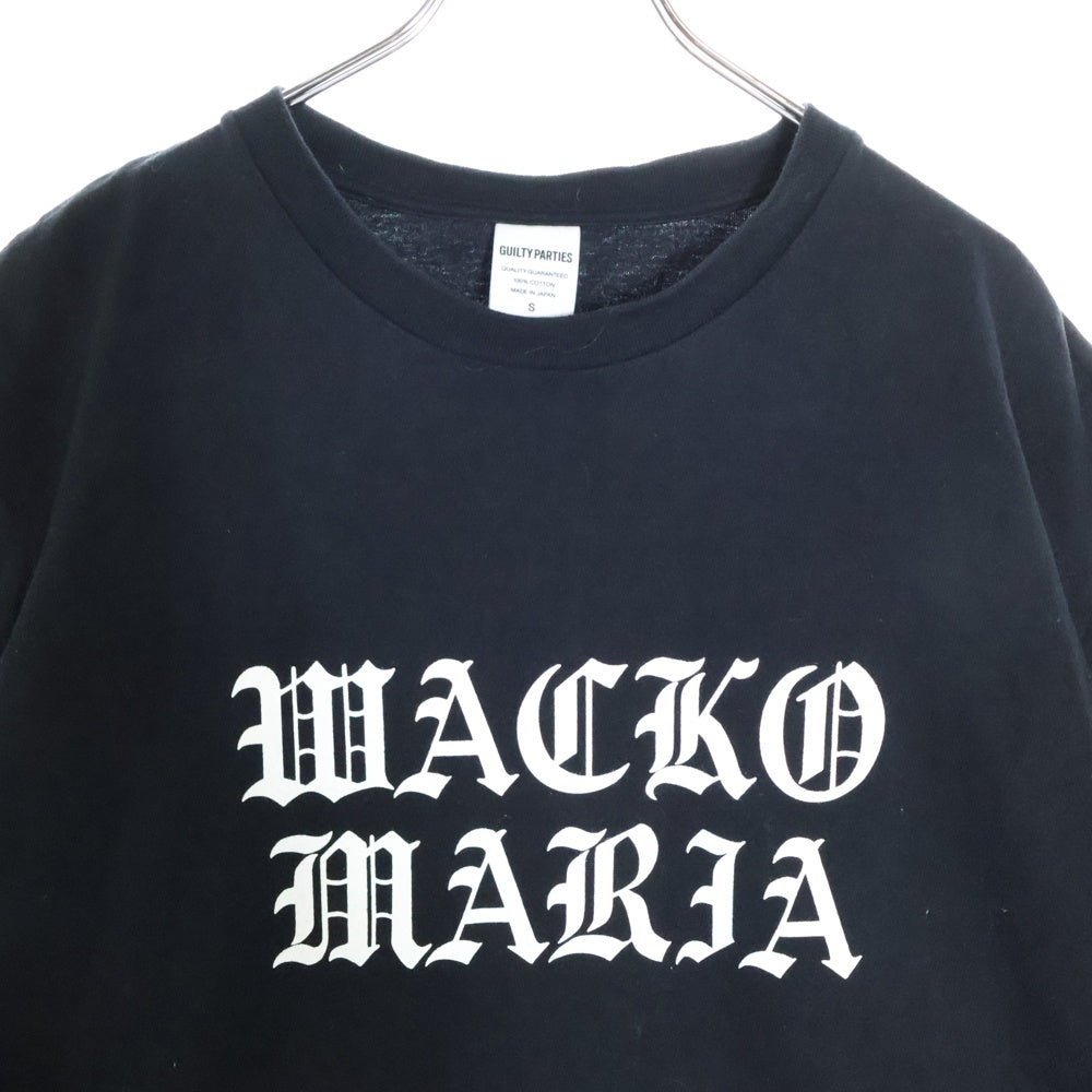 WACKO MARIA(ワコマリア) CREW NECK T-SHIRT フロントロゴプリント クルーネック 半袖Tシャツ カットソー ブラック