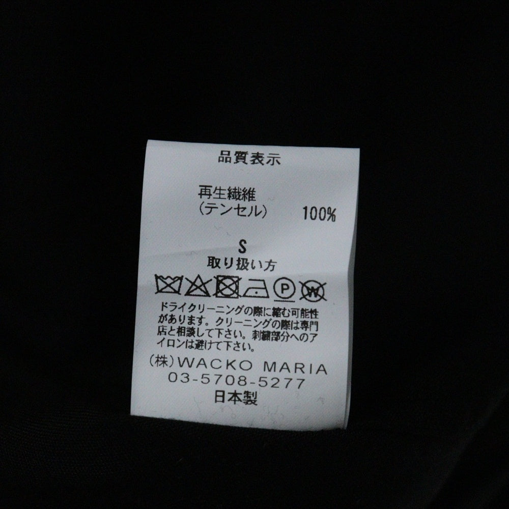 WACKO MARIA(ワコマリア) 24AW SWITCHING 50'S OPEN COLLAR SHIRT スウィッチング オープンカラー 長袖シャツ ブラック 24FW-WMS-OC07