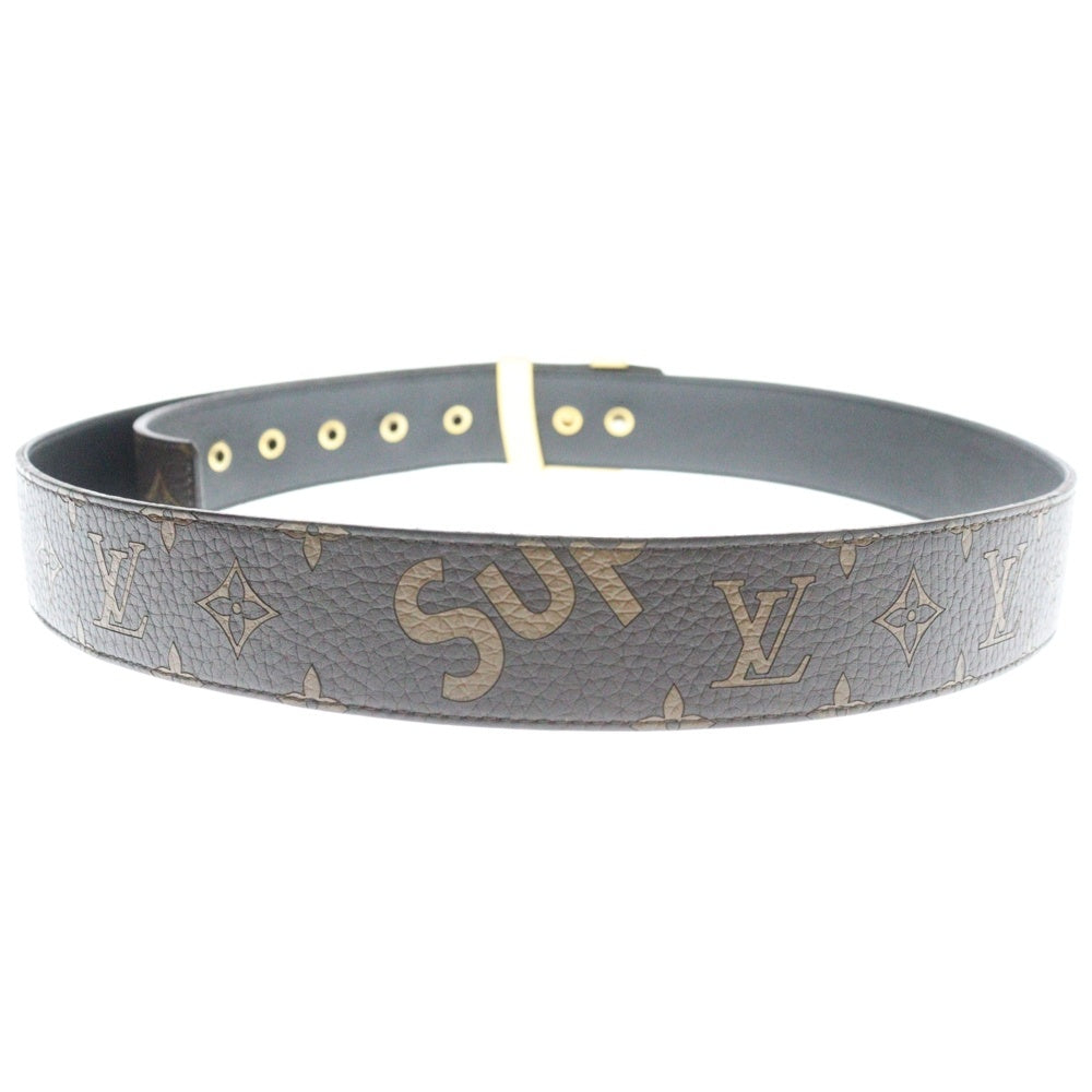LOUIS VUITTON(ルイヴィトン) × SUPREME シュプリーム サンチュール モノグラム レザー ベルト ブラウン MP016 BP1197