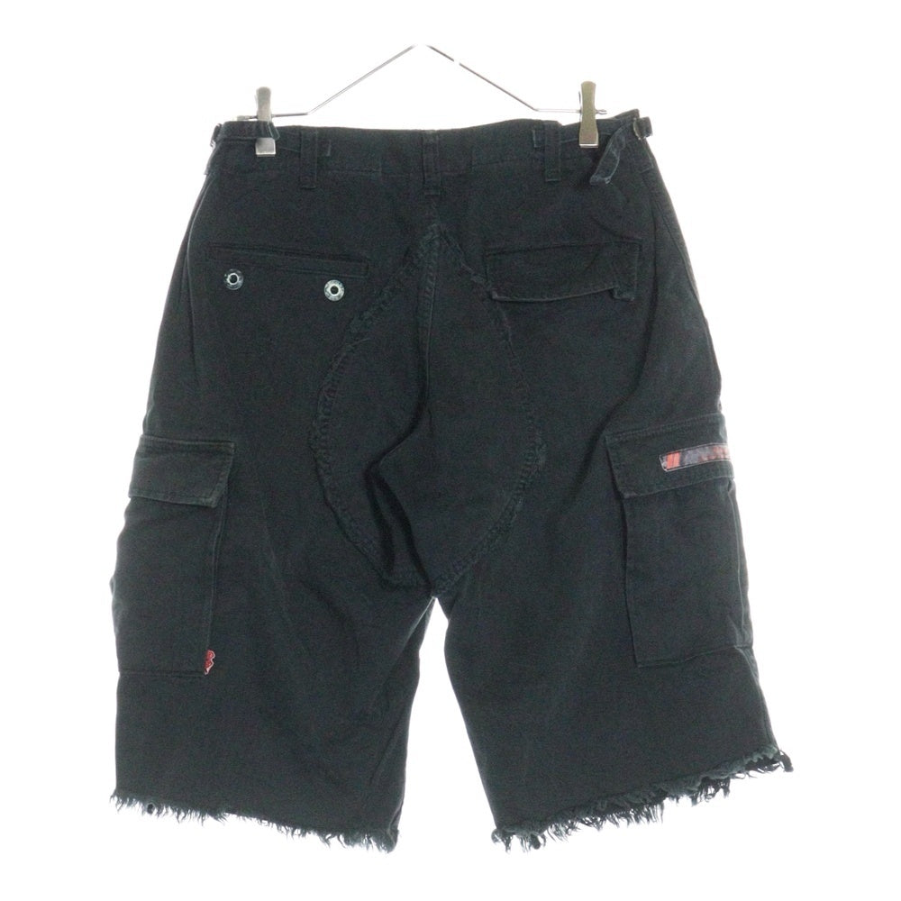 WTAPS(ダブルタップス) カットオフデザイン コットン カーゴショーツ ハーフパンツ ブラック TSDT-MIL05