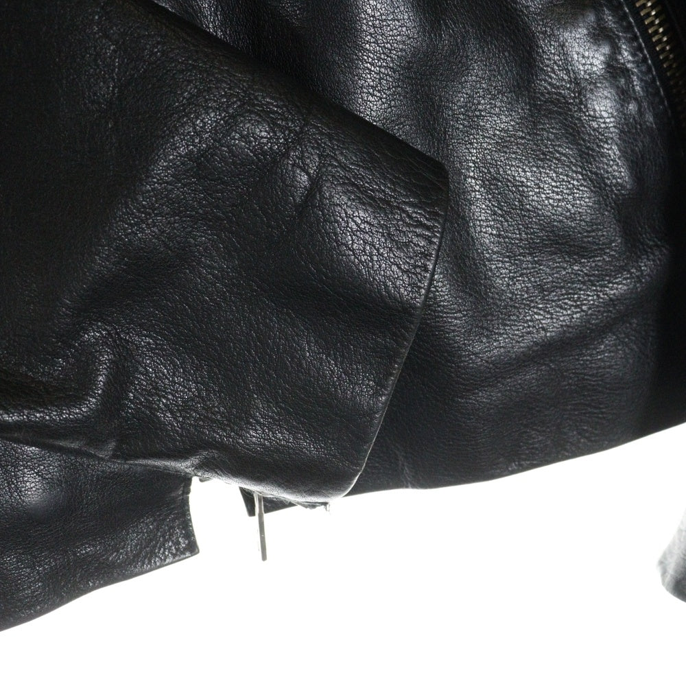Maison Margiela 14(メゾンマルジェラ) 05SS 5ZIP 八の字 レザー シングルライダースジャケット ブラック