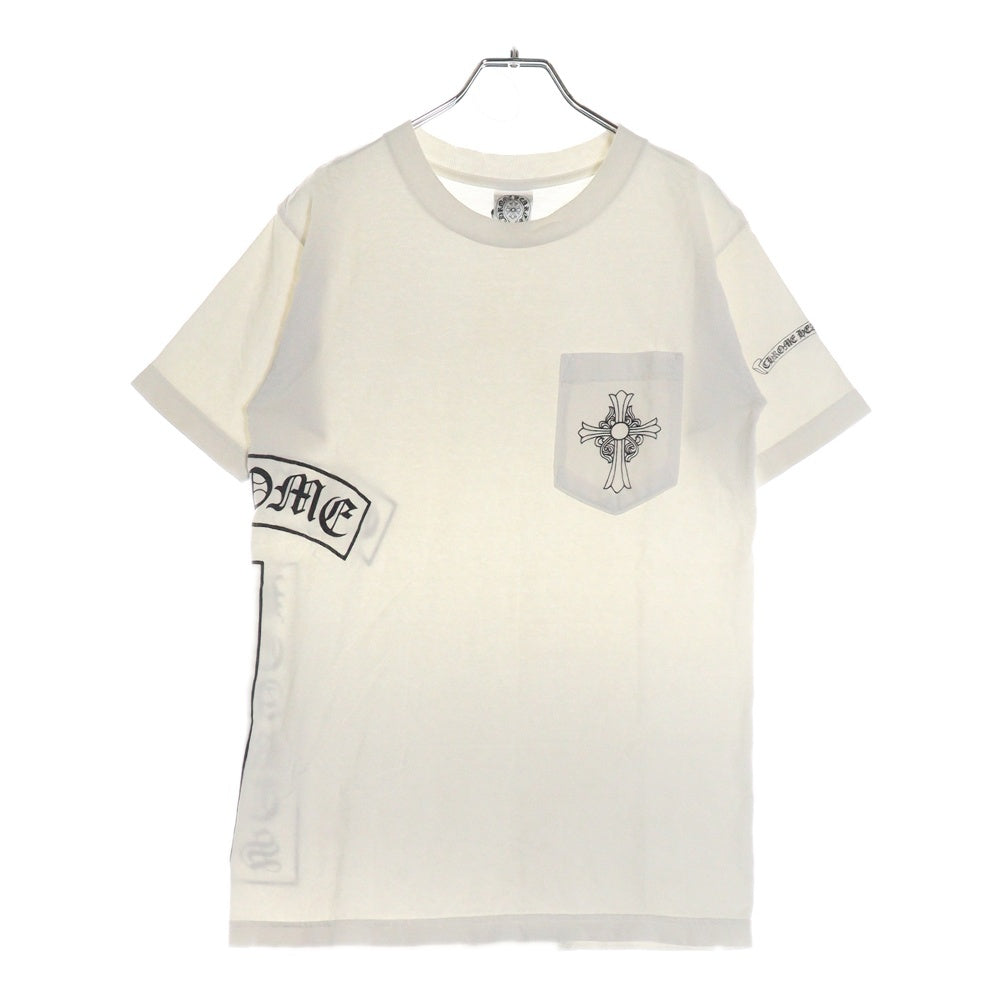 CHROME HEARTS(クロムハーツ) OLD SCROLL LOGO TEE サイドスクロールロゴ 半袖ポケットTシャツ カットソー ホワイト