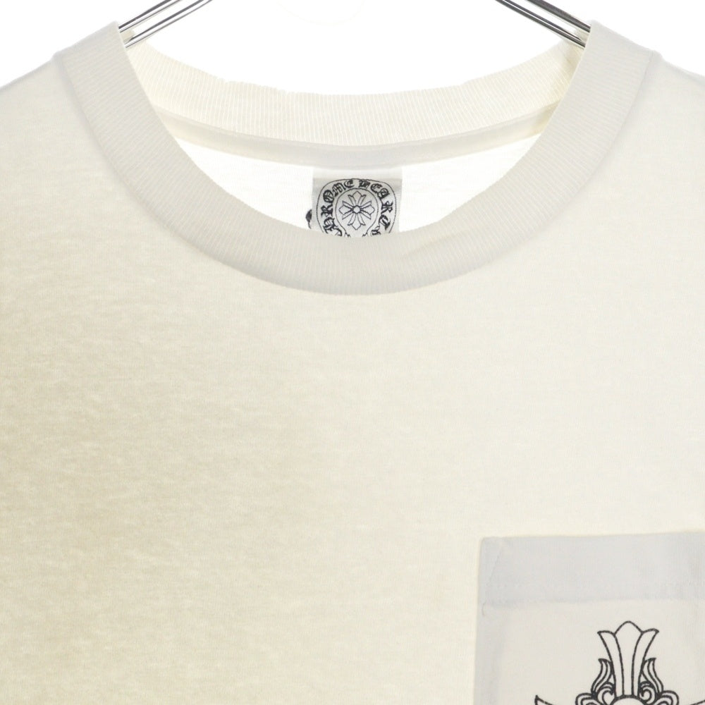 CHROME HEARTS(クロムハーツ) OLD SCROLL LOGO TEE サイドスクロールロゴ 半袖ポケットTシャツ カットソー ホワイト